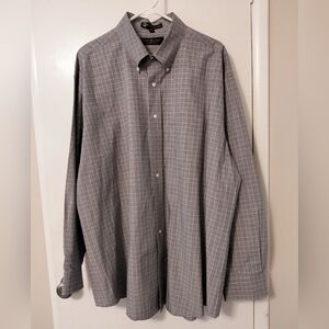 Tommy Hilfoger 18/34-35 MensBlack/gray/blue TLC Long Sleeve Button Down